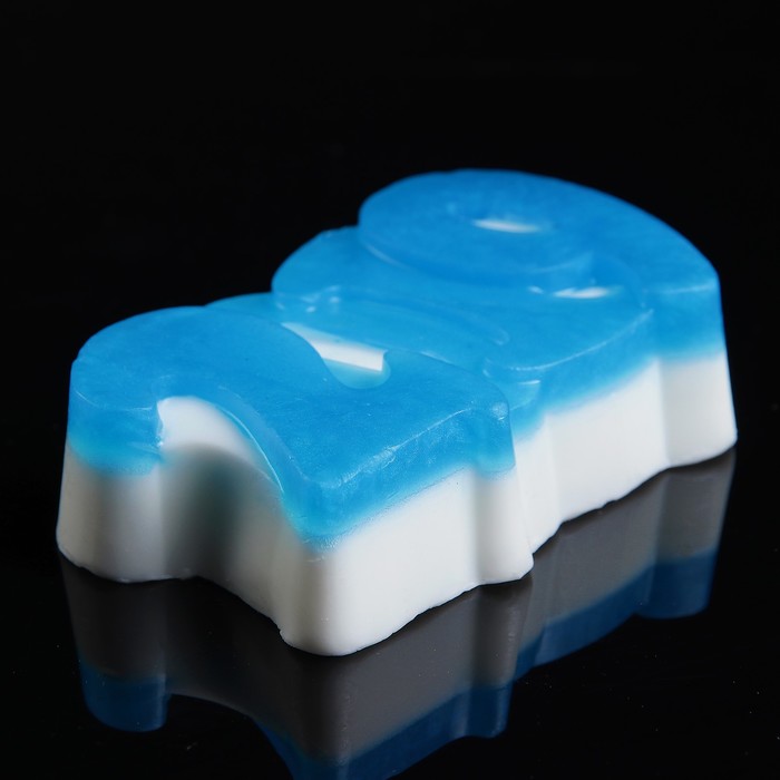 Фигурное мыло "2019" белый с синим 85гр