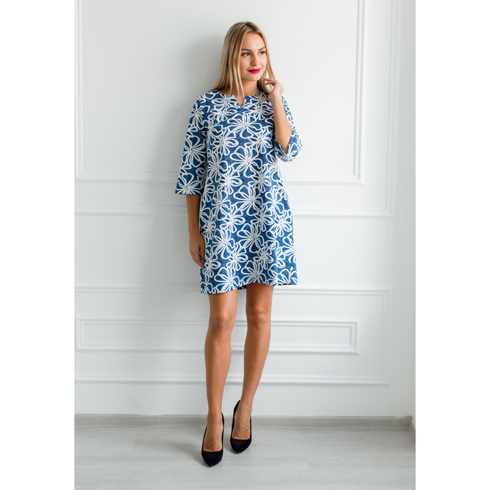 Платье женское Сабина, цвет светло-голубой, размер 56