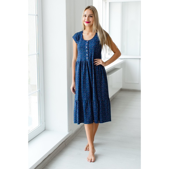 Платье женское Шарлотта, цвет синий, размер 54
