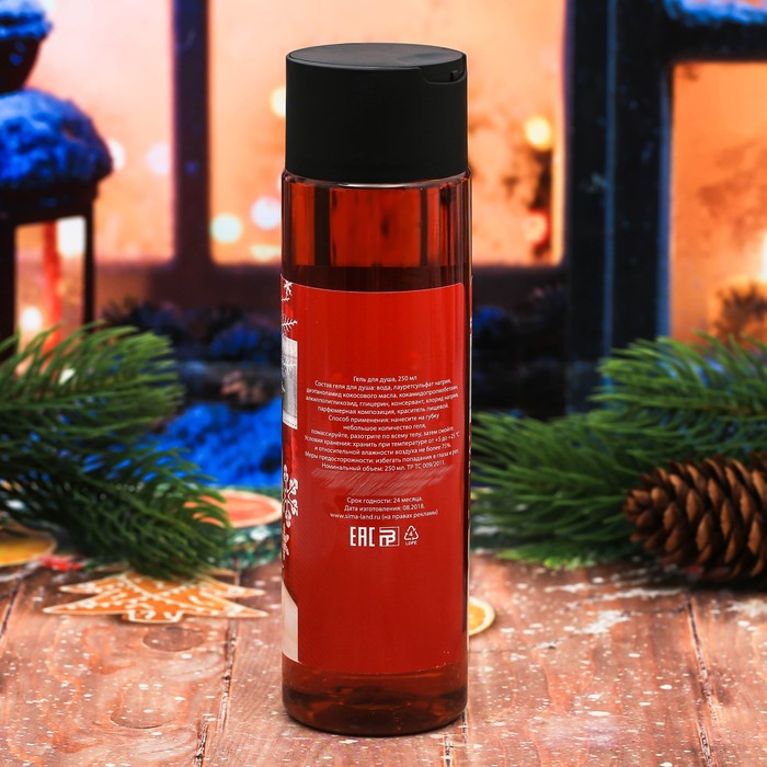 Подарочный гель для душа "Зима - время чудес!" с ароматом ванили, 250 мл