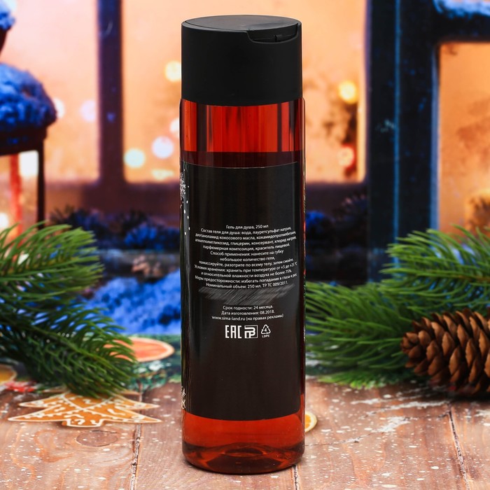 Подарочный гель для душа "Самому лучшему в Новый год!" с ароматом горячего шоколада, 250 мл