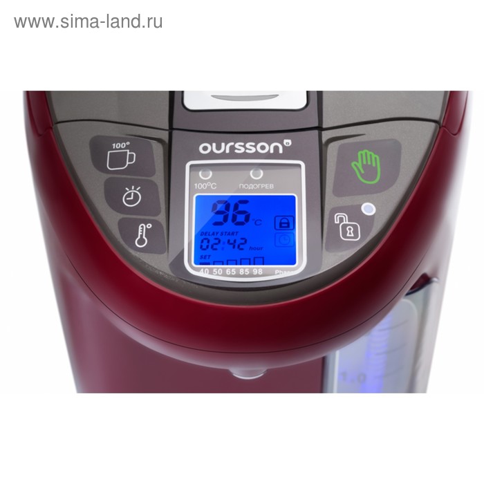 

Термопот Oursson TP3310PD/DC, 3.3 л, 750 Вт, бордовый