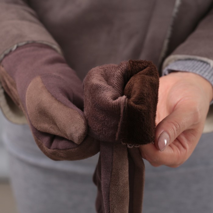 Перчатки женские безразмерные, без подклада, для сенсорных экранов, цвет хаки