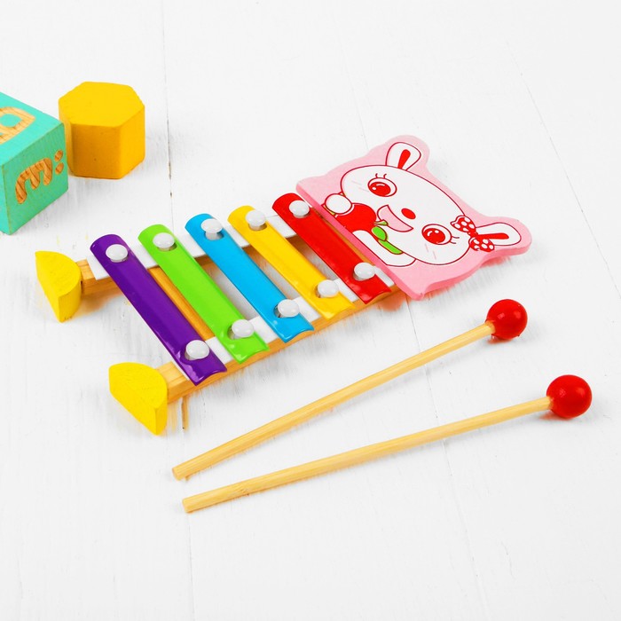 Металлофон "Зайчик", 5 тонов