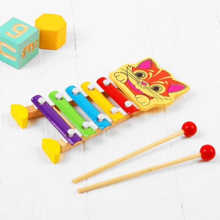 Металлофон "Милый котик", 5 тонов