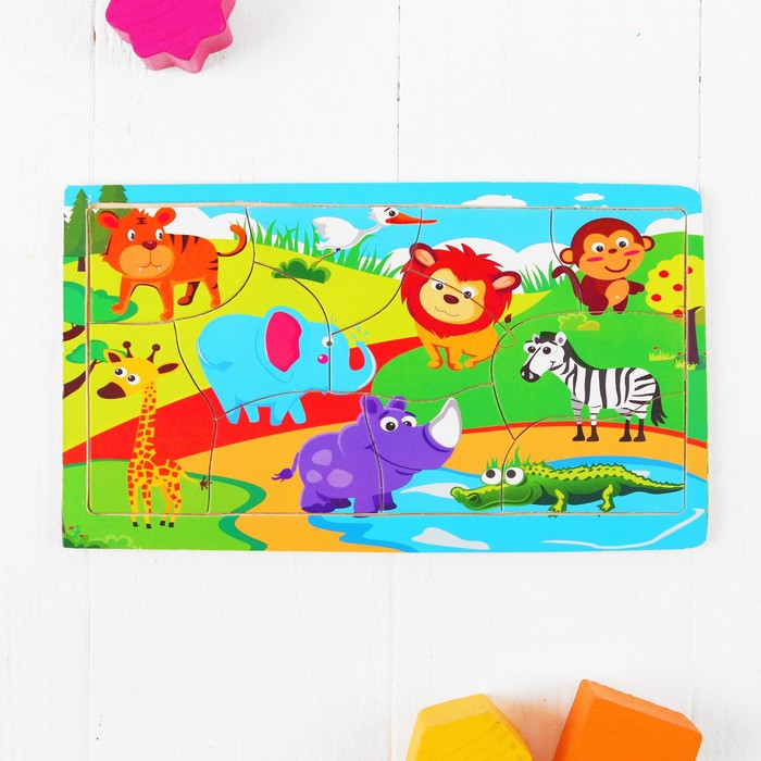 Пазл "Африканские животные", 11 элементов