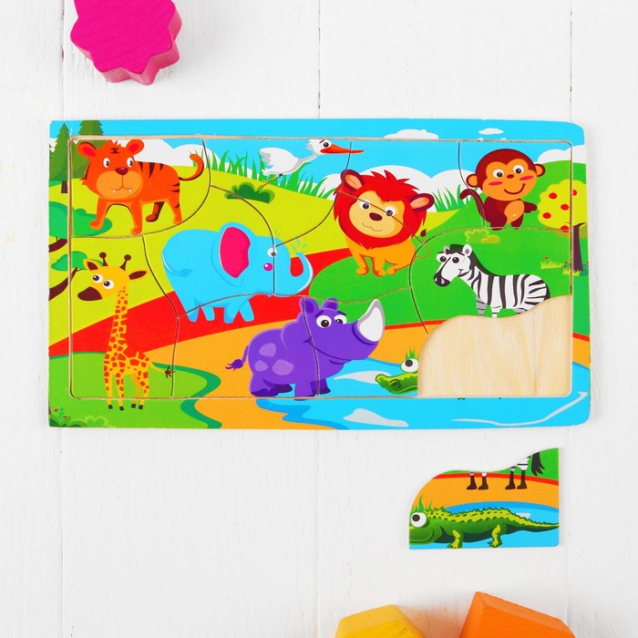 Пазл "Африканские животные", 11 элементов