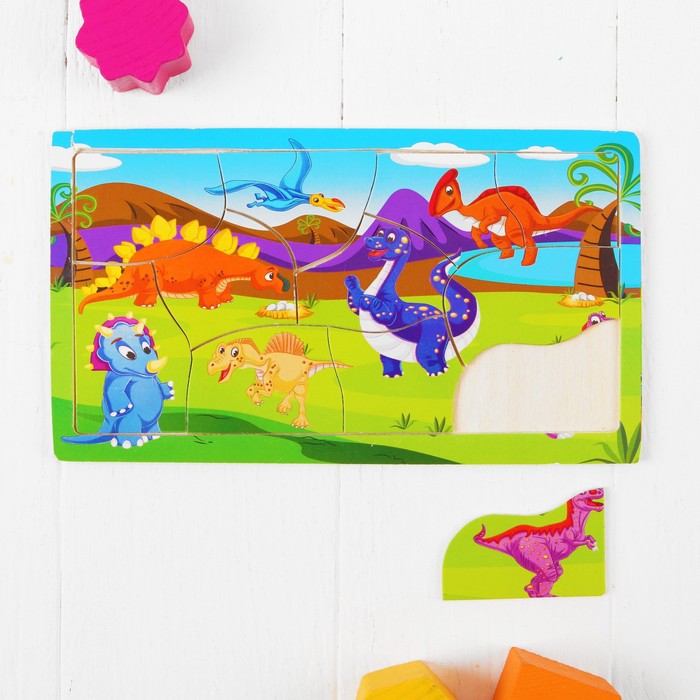 Пазл "Динозаврики"