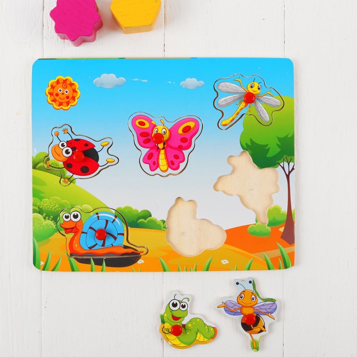 Рамка-вкладыш "Солнечные букашки", 6 элементов