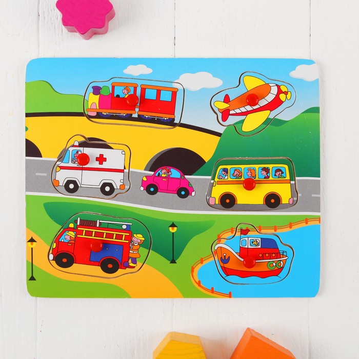 Рамка-вкладыш "Городской транспорт", 6 элементов