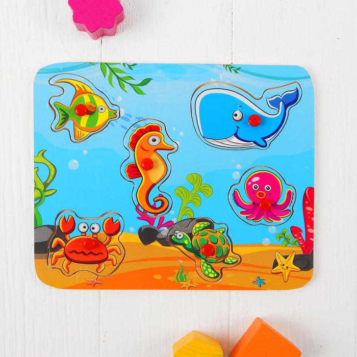 Рамка-вкладыш "Морские обитатели", 6 элементов