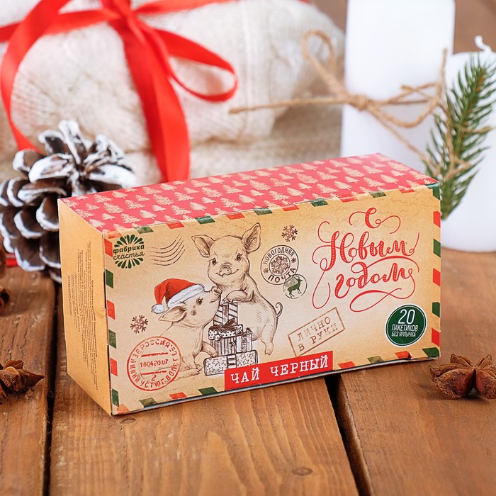 Чай черный 20 пакетиков б/я "С Новым годом"