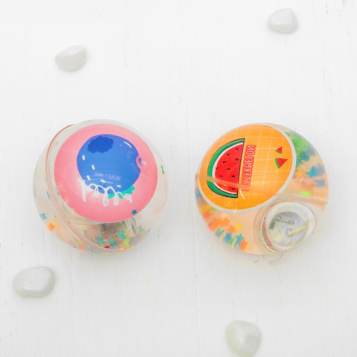 Мяч световой "Фрукты" с водой 6,5 см, виды МИКС