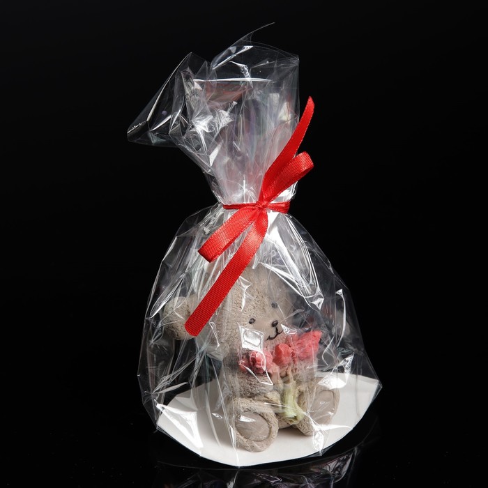 Мыло фигурное "Мишка с тюльпанами" 80 г, МИКС