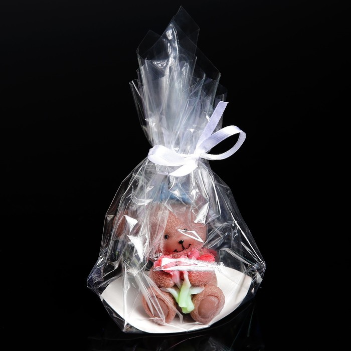 Мыло фигурное "Мишка с тюльпанами" 80 г, МИКС