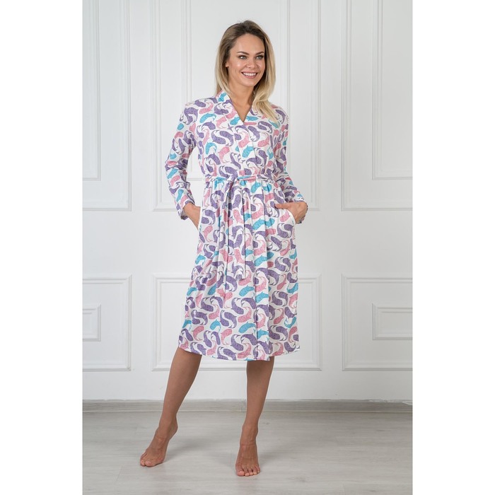 Халат женский запашной Ариэль 325 цвет розовый, р-р 56