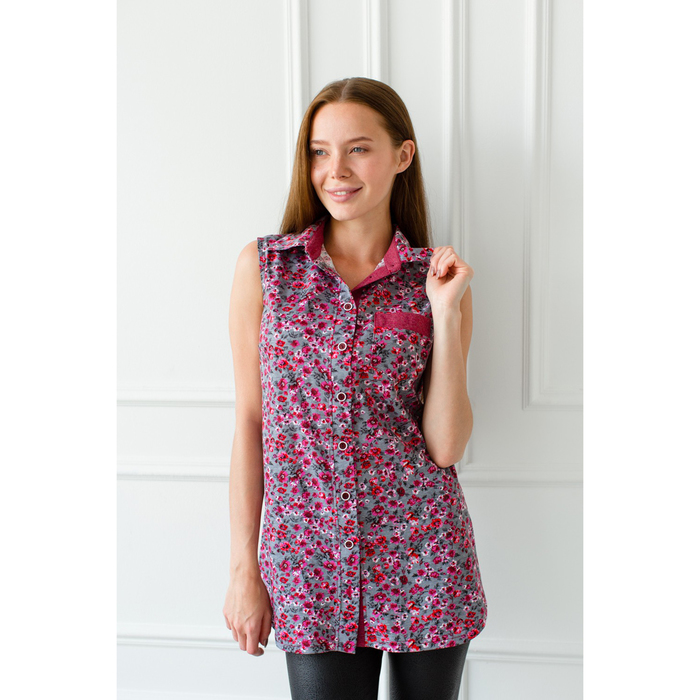 Блуза женская Бритни, цвет красный, размер 56