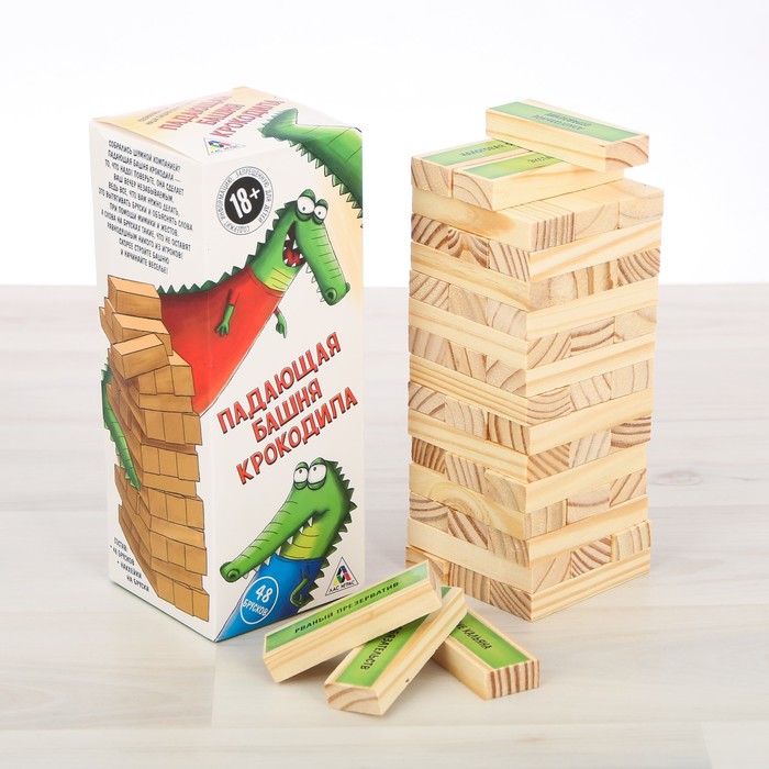 Игра "Падающая башня: Крокодил"