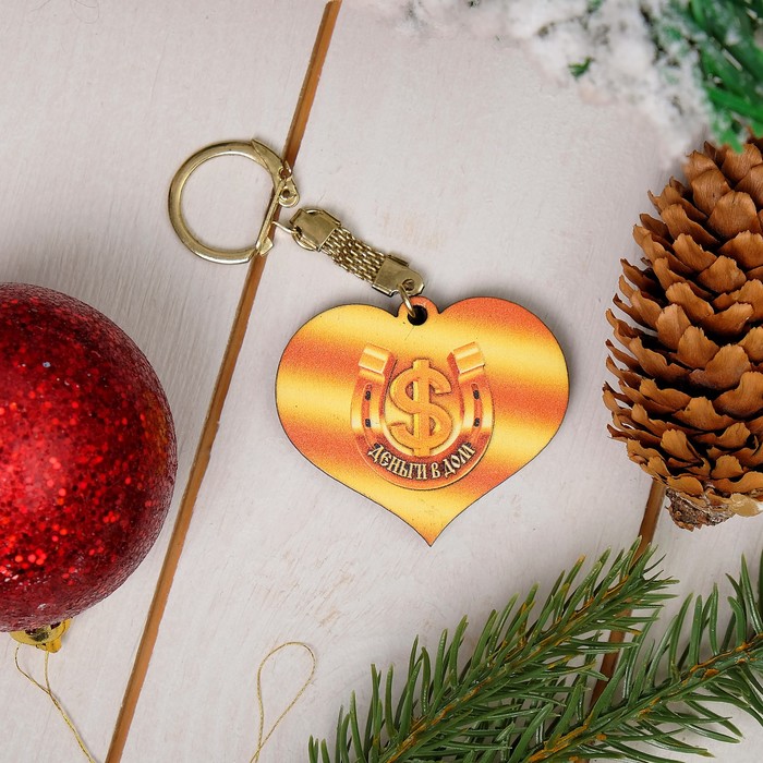 Брелок «Свинки», хохлома, 5,3×4,5×0,3 см