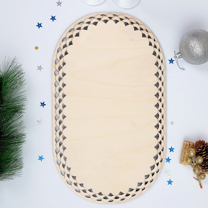 Поднос «Хрюши играют в снежки», 37×22 см