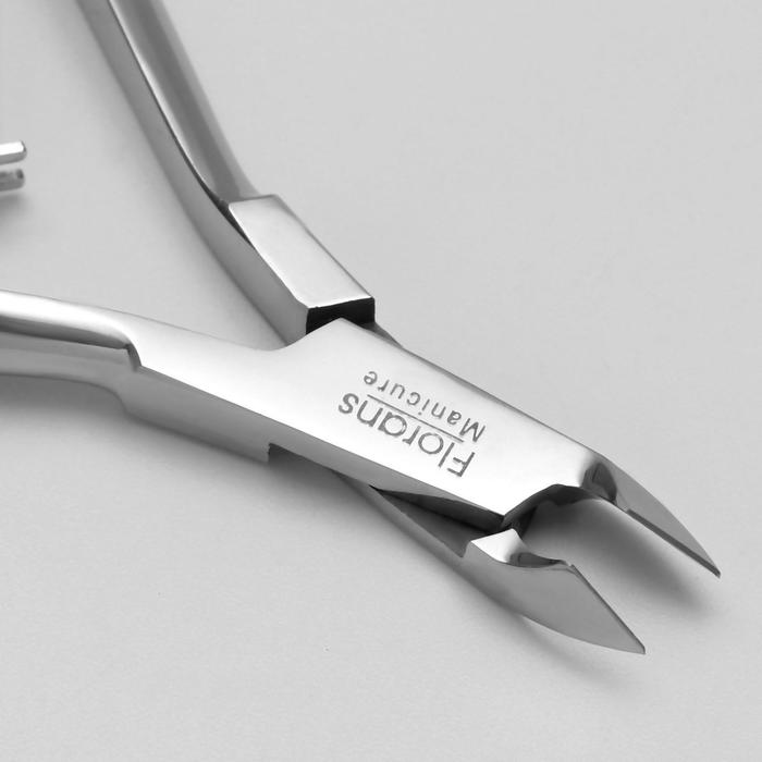 Кусачки для маникюра, 2 пружины, 10см(7мм), цвет серебристый