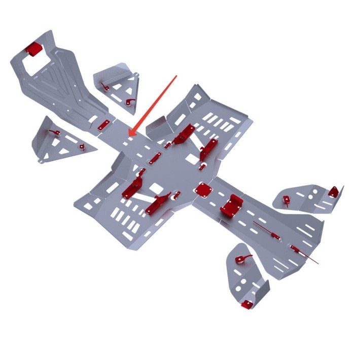 Защита переднего редукторач.2 Rival Can-Am Outlander ATV 1000/800/650/500 G2 2012-2016