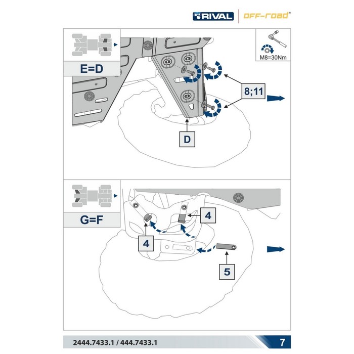 Защита переднего редуктора Rival для Polaris UTV Sportsman ACE 2015-, 4.7433.1-1