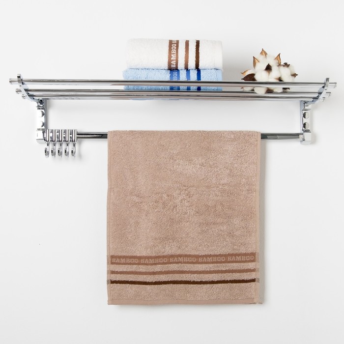 Полотенце  FIDAN "HOLLY" 70х130 состав 80% бамбук,20% хлопок 450 гр/м, бежевый