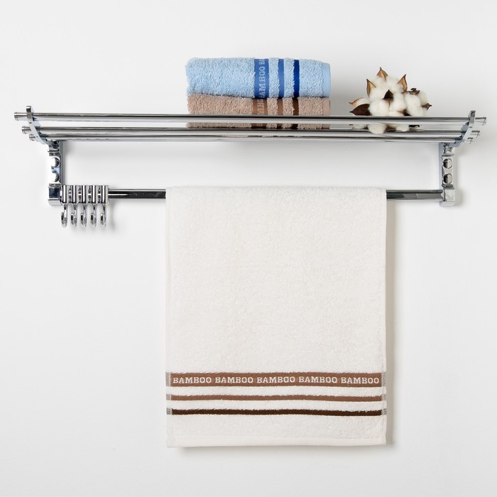 Полотенце  FIDAN "HOLLY" 70х130  состав 80% бамбук,20% хлопок 450 гр/м, шампань