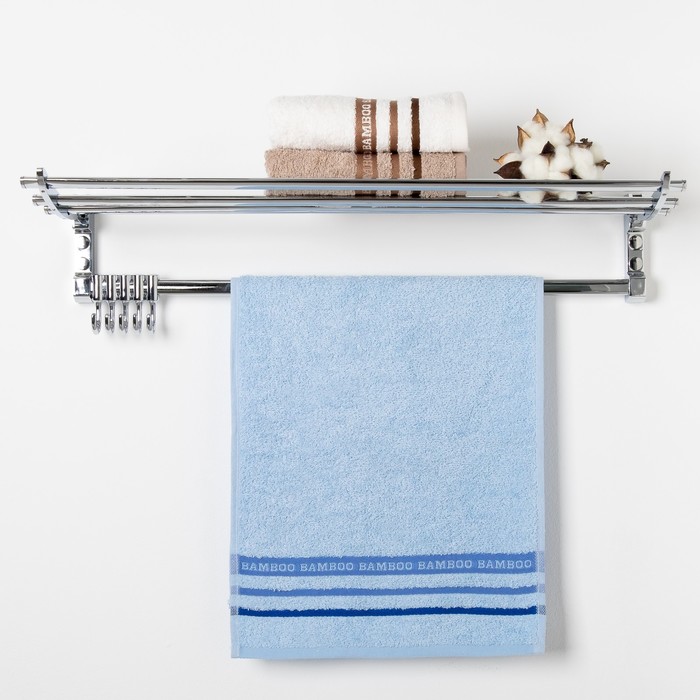 Полотенце  FIDAN "HOLLY" 70х130 состав 80% бамбук,20% хлопок 450 гр/м, голубой