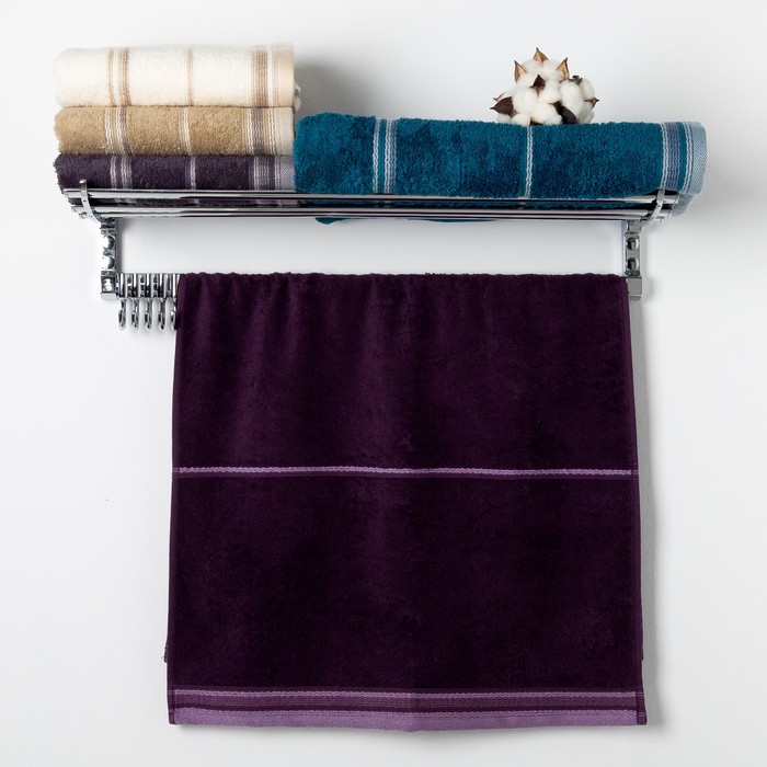 Полотенце  Premier  "LAMONT" 80х150 состав 100% микрокоттон ,фиолетовый