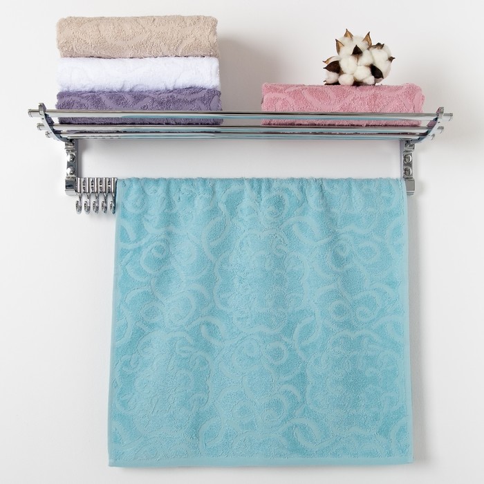 Полотенце  Premier  "LIONA" 50х90 состав 100% микрокоттон, голубой