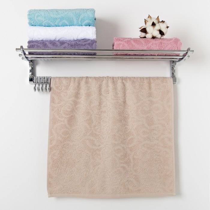 Полотенце  Premier  "LIONA" 70х140 состав 100% микрокоттон, бежевый