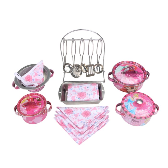 Игровой набор посуды Disney "Принцесса: Королевское Угощение", 20 предметов, металл