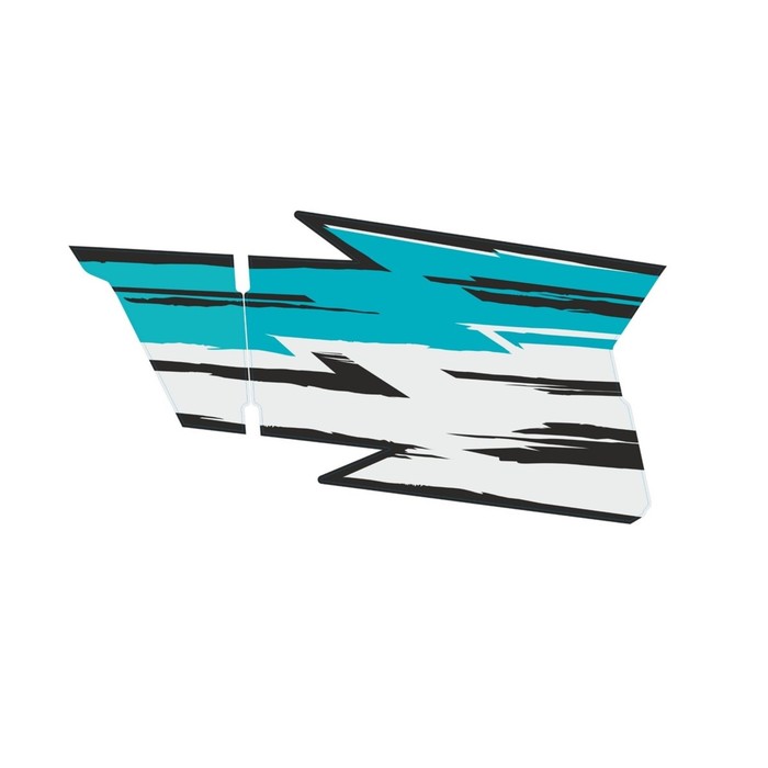 Комплект наклеек Rival на двери квадроцикла CF MOTO Z8 бирюзовые