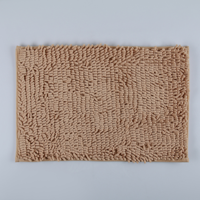 Коврик для ванной "Букли длинные", цвет бежевый