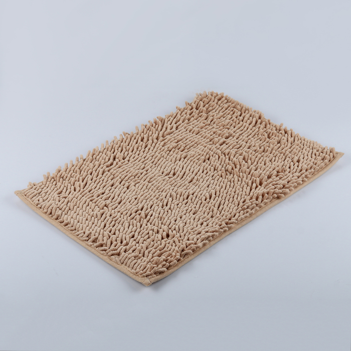 Коврик для ванной "Букли длинные", цвет бежевый