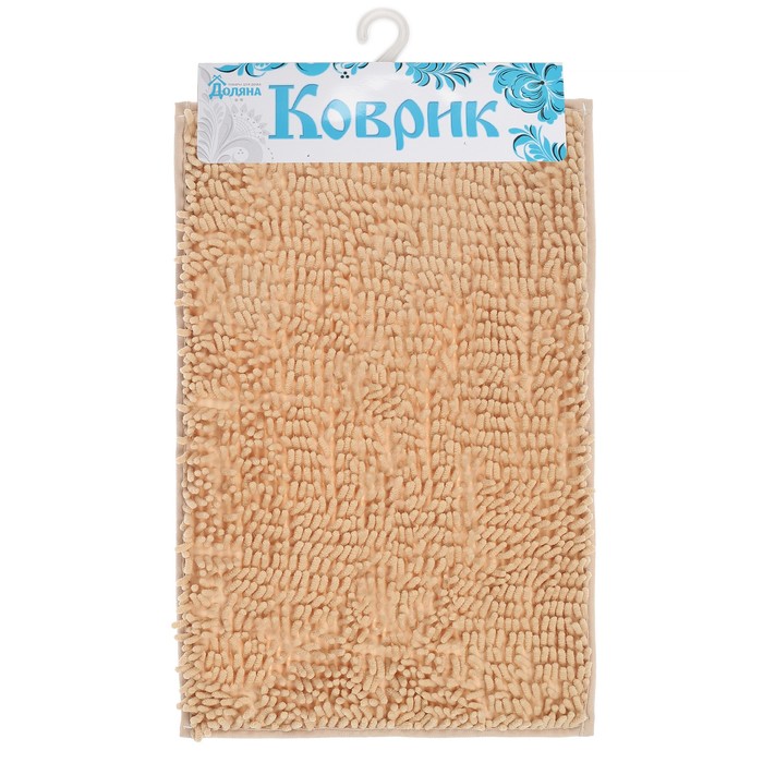 Коврик для ванной "Букли длинные", цвет бежевый