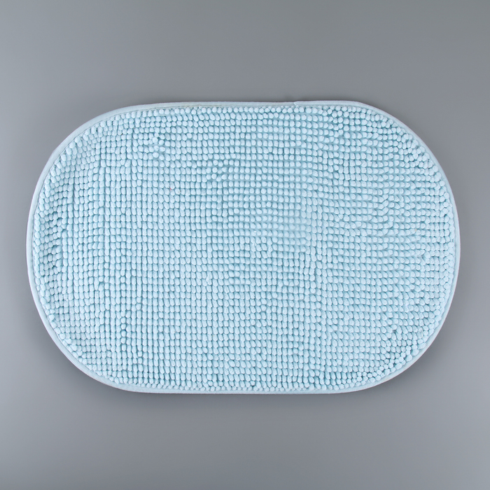 Коврик для ванной "Букли овальный, цвет мятный