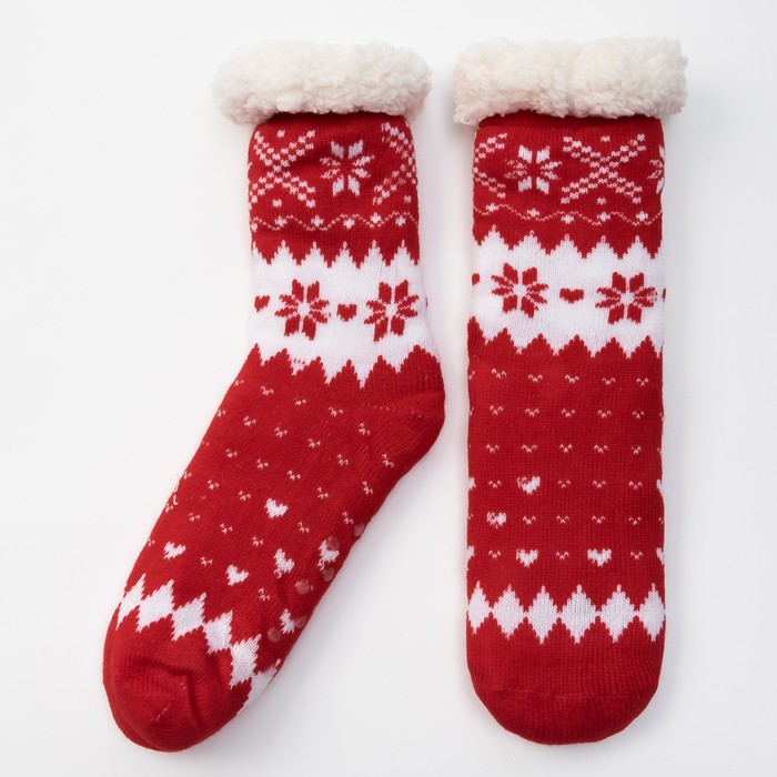 Носки женские KAFTAN "Скандинавский" красные 100% п/э, акрил