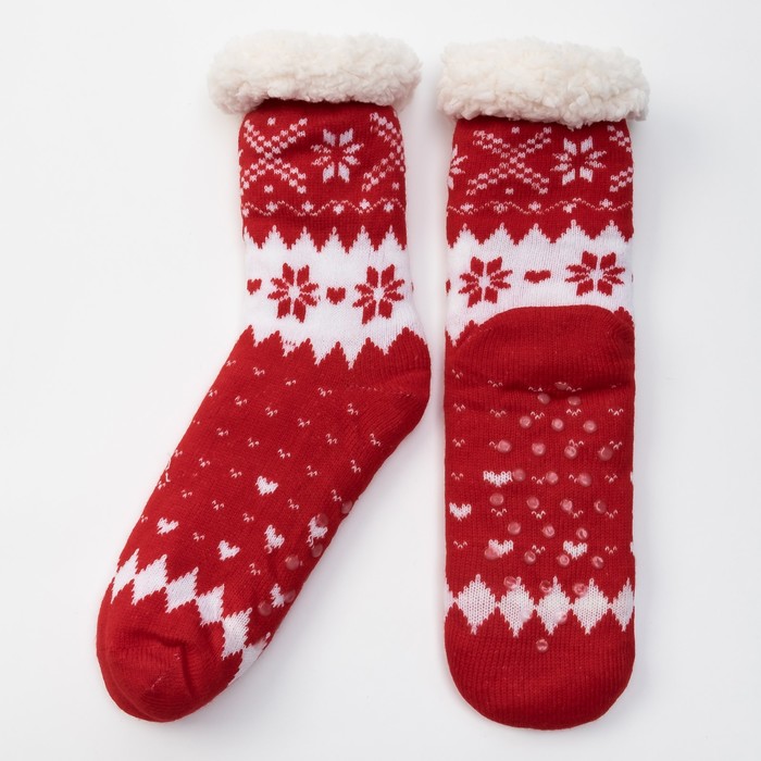 Носки женские KAFTAN "Скандинавский" красные 100% п/э, акрил