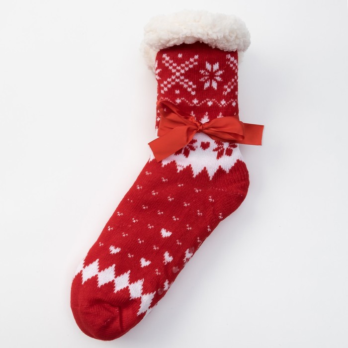 Носки женские KAFTAN "Скандинавский" красные 100% п/э, акрил