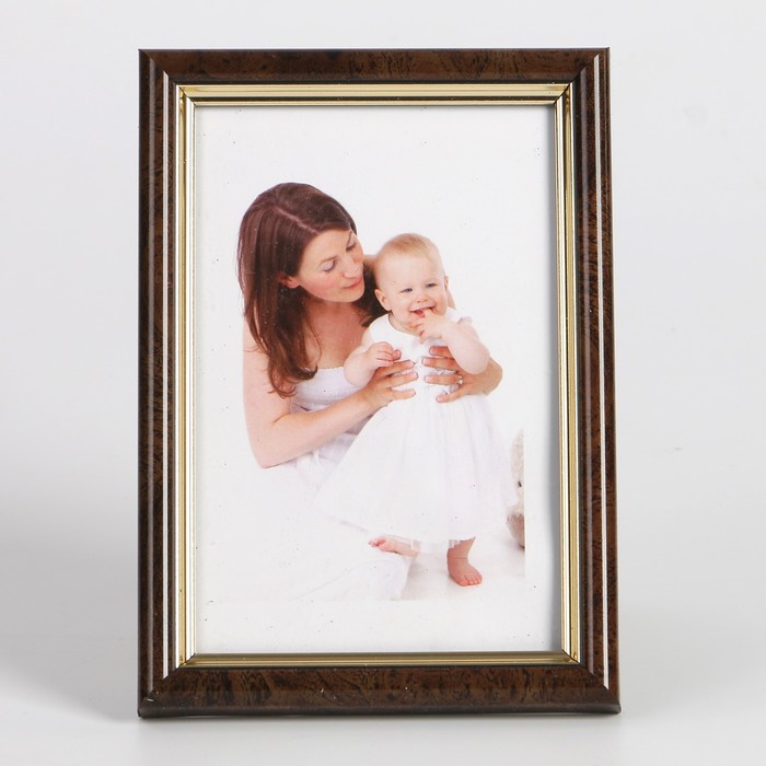 Фоторамка пластик 10х15 см (582Р) тёмный орех