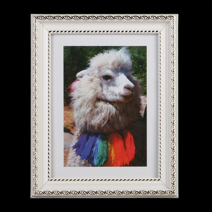 Фоторамка пластик 15х20 см (881G) белый с золотом