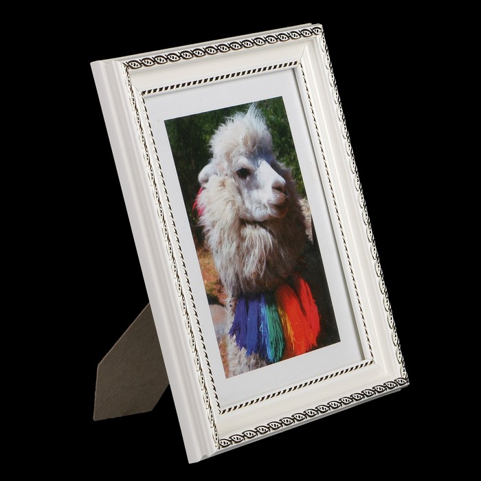 Фоторамка пластик 15х20 см (881G) белый с золотом