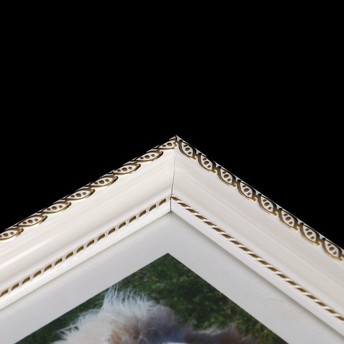 Фоторамка пластик 15х20 см (881G) белый с золотом