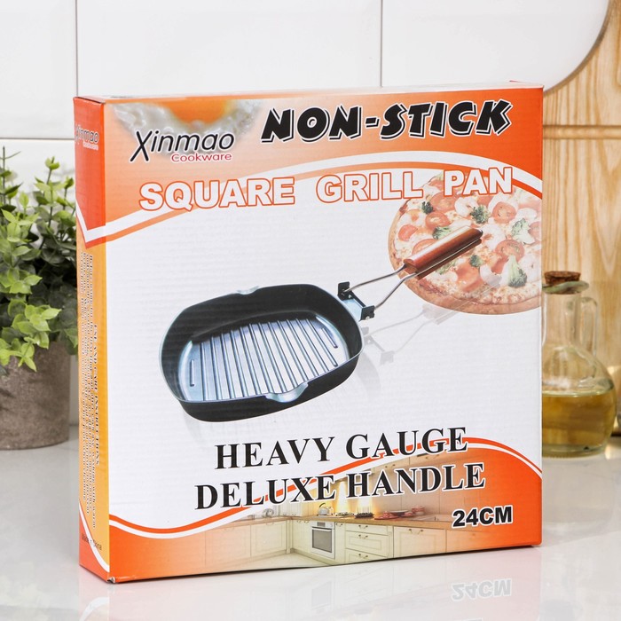 Сковорода-гриль 24 см, складная ручка