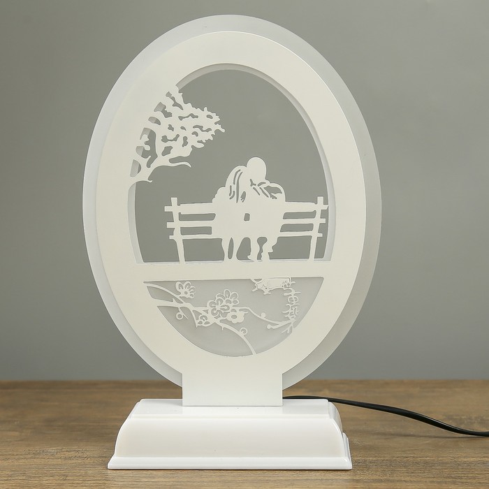 Светильник настольный "Парочка на скамейке" 20W 30х24,5х14 см