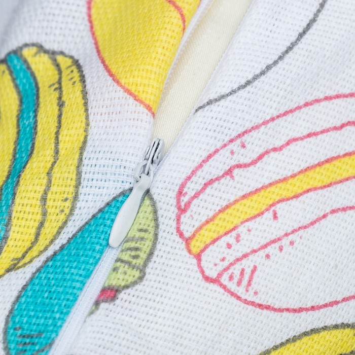 Наволочка декоративная на молнии «Этель» Макарон 40х40 рогожка 160 г/м², 100% хлопок