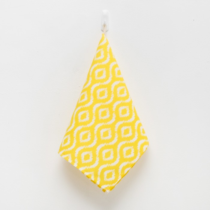 Полотенце «Этель» Серпента жёлтый 34х60 рогожка 160 г/м², 100% хлопок